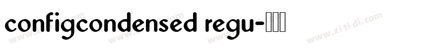 configcondensed regu字体转换